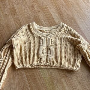 Cable Knit Cream Sweater